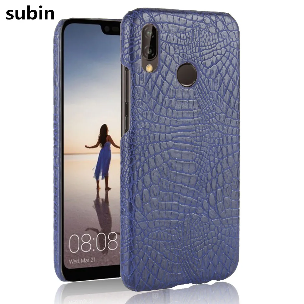 

subin For Huawei P20 Lite ANE-AL00 TL00 Case Crocodile leather Hard Plastic Cover For Huawei P20 Lite Protective Phone Bag Cases