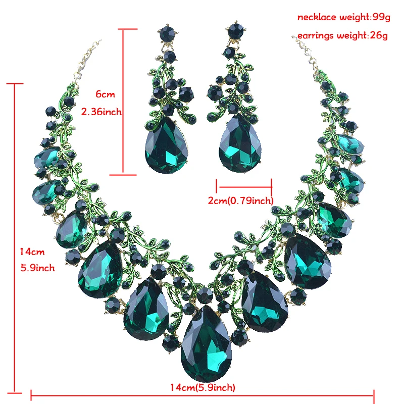 Комплект вечерние колье и серёг с кристаллами|necklace and earrings|wedding necklacebridal wedding necklace |