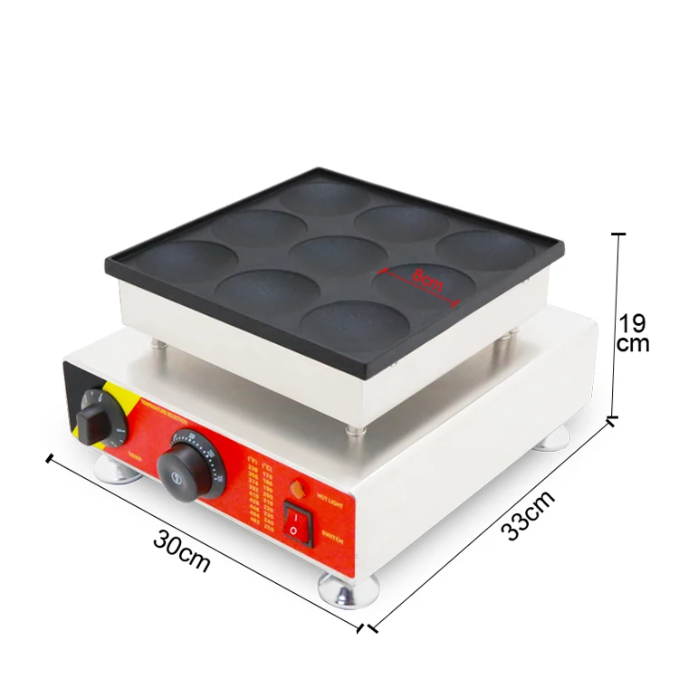 Коммерческий для булочек вафель чайник 220V 110V Электрический Poffertjes мини машина