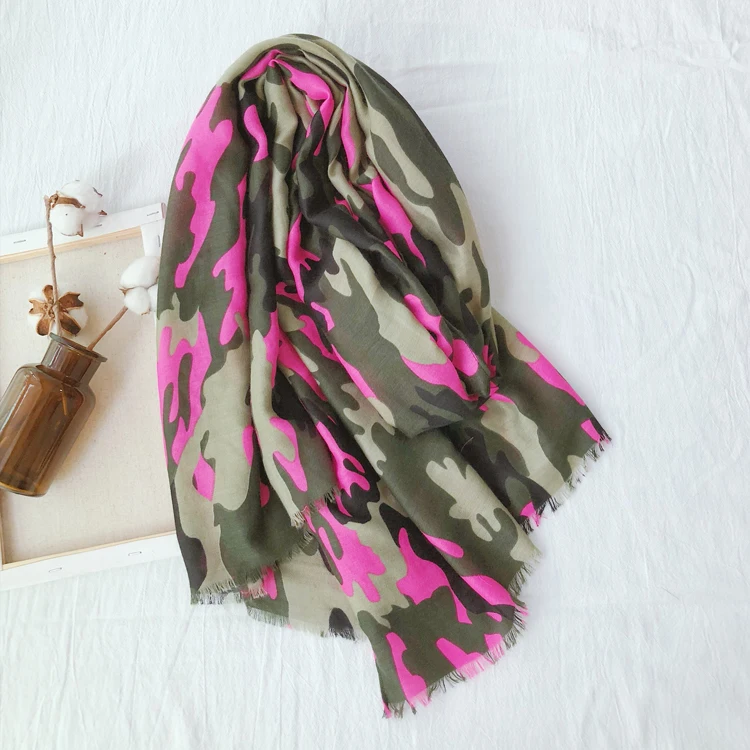 2019 Fashion Cotton Camo Print Fringe Scarves Shawls Long Camouflage Wrap Scarf Hijab Muffler 2 Color Free Shipping |