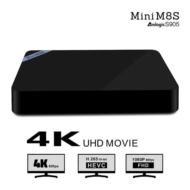 100% Подлинные МИНИ M8S 2 ГБ 8 s905 Amlogic Android 5.1 Quad core поддержка 4 К H.265 BT 4.0 100 Мбит/С LAN 2.4 Г