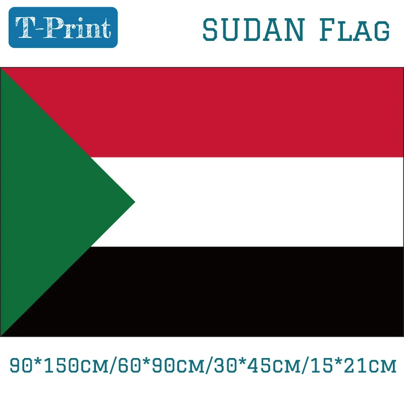 Flag of Sudan 90*150cm 60*90cm 40*60cm 15*21cm 3x5ft Banner Polyester for Home Decoration World Cup / National Day | Дом и сад