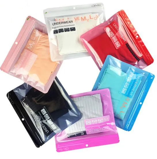 100 шт 15 5x18 см общее пластиковое мужское/женское нижнее белье Ziplock упаковочная