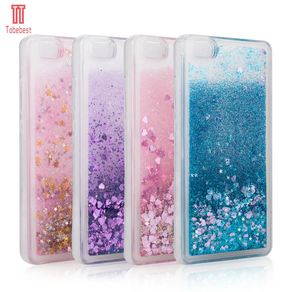Huawei P8 Lite/P8 Fashion Dynamic Flowing liquid Glitter Colorful Paillette Sand Quicksand soft TPU Case Cover For P8Lite |