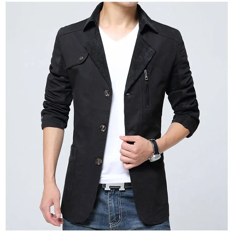 Бренд Mwxsd повседневная мужская хлопковая куртка приталенная весенняя