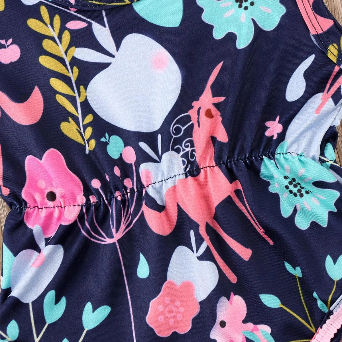 Новинка 2018 Летний комбинезон для новорожденных мальчиков и девочек с единорогом