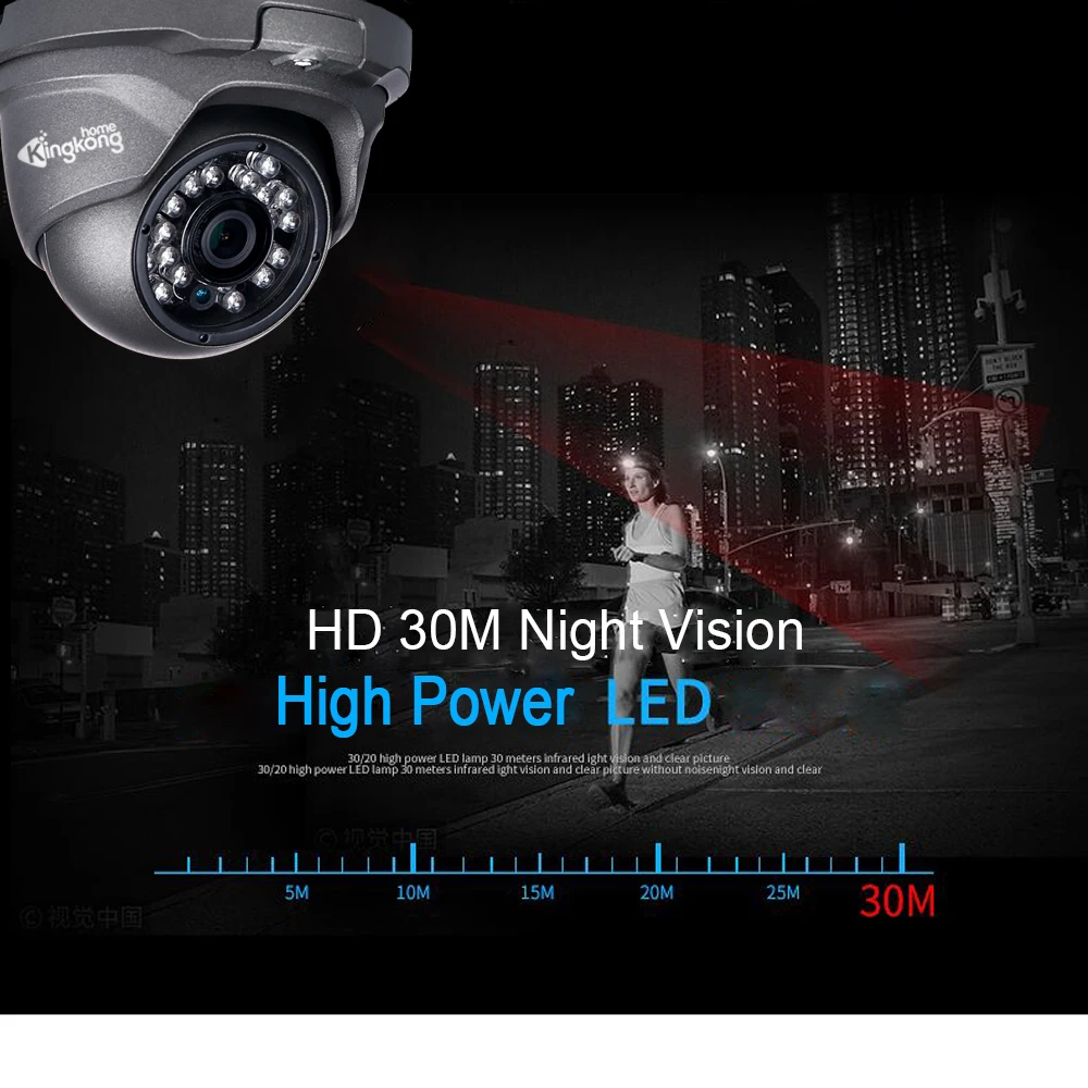 Kingkonghome 1080P PoE ip камера встроенный микрофон металлическая CCTV сетевая аудио ночное