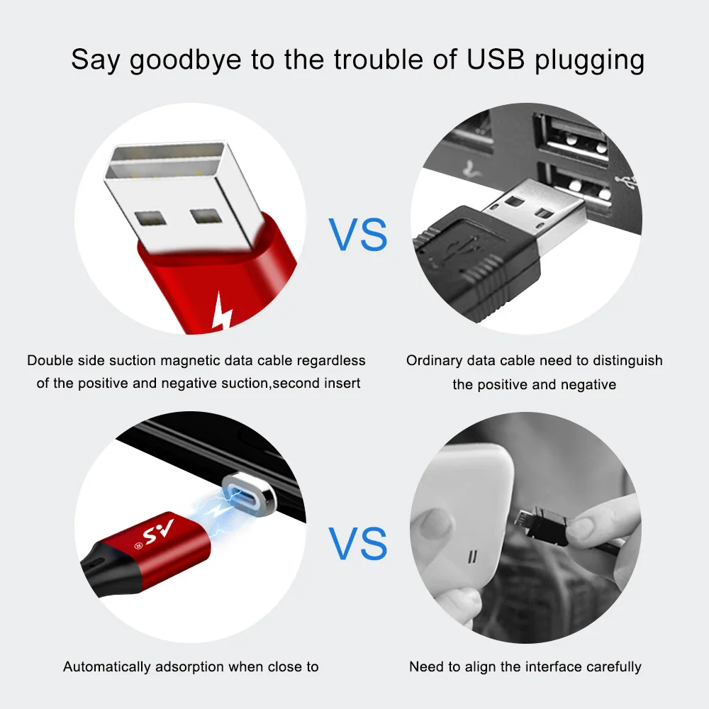 А. С. Двухсторонний Micro USB кабель Магнитный USB кабель для iPhone samsung S10 type C Магнитный зарядный провод для передачи данных кабель для мобильного телефона