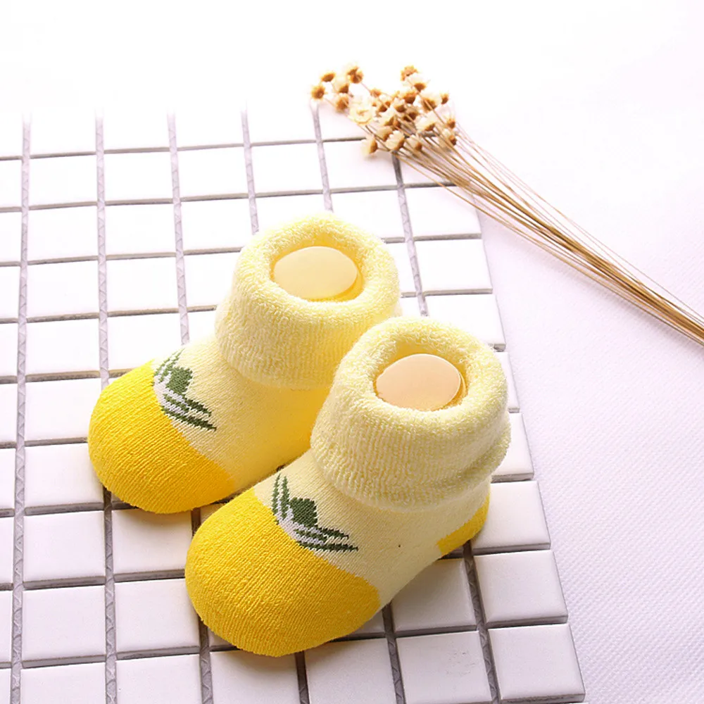

5 Pairs Baby Thick Socks Floor Non-slip Cotton Doll Socks Autumn Winter Kids Baby Girls Boys Anti-Slip Warm Soft Shoes Boots