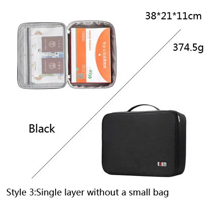 Style 3 Black BUBM органайзер для документов хранение билетов на встречи один или двойной или 3 слоя, медальон или нет 10 стилей 3 цвета - Цвет: Style 3 Black