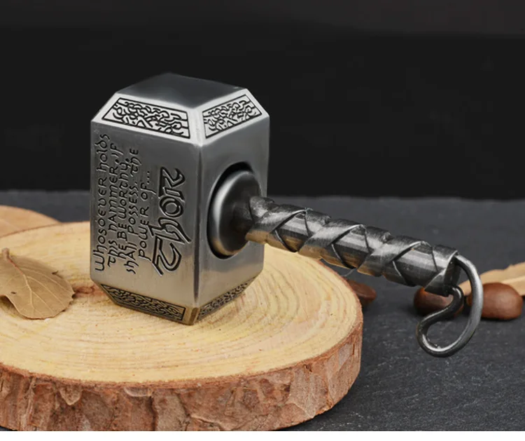 1 шт. Wiitin Thors Battle Hammer Fiesta Hand Spinner Сделано из металла, могучий Mjolnir брелок игрушка-античная латунь