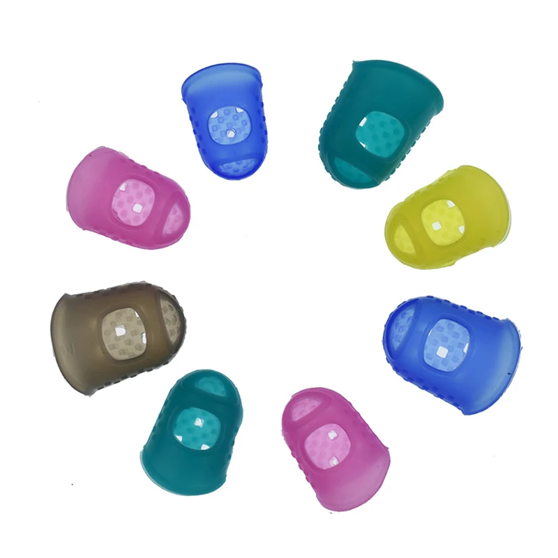 JHOANNA Brand 1pcs Multicolor Silicone Thimble Tip Hollowed Out Breathable Knitting tool DIY Sewing Needlework Accessories 3Size | Дом и сад