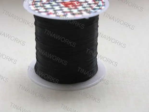 

FREE SHIPPING 5pcs Black Crystal Beading Elastic Cord Jewelry Findings