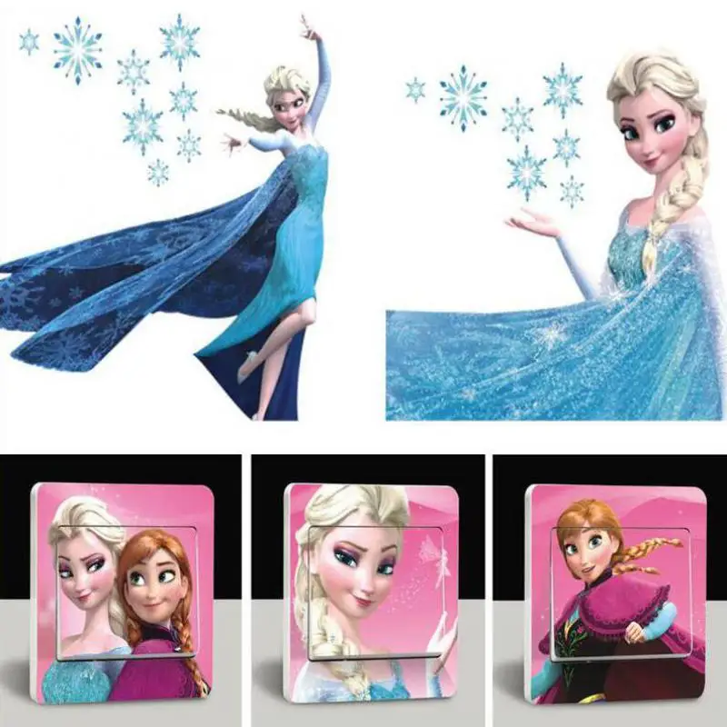 2 шт. новые Анна мультфильм Принцесса Королева серии переключатель наклейки для