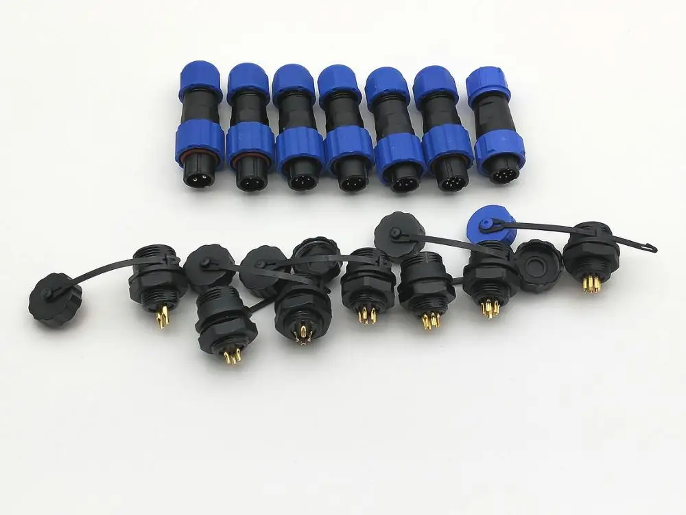 1 компл. Новинка SP13 водонепроницаемый IP68 2/3/4/5/6/7/9 Pin шасси крепление панели