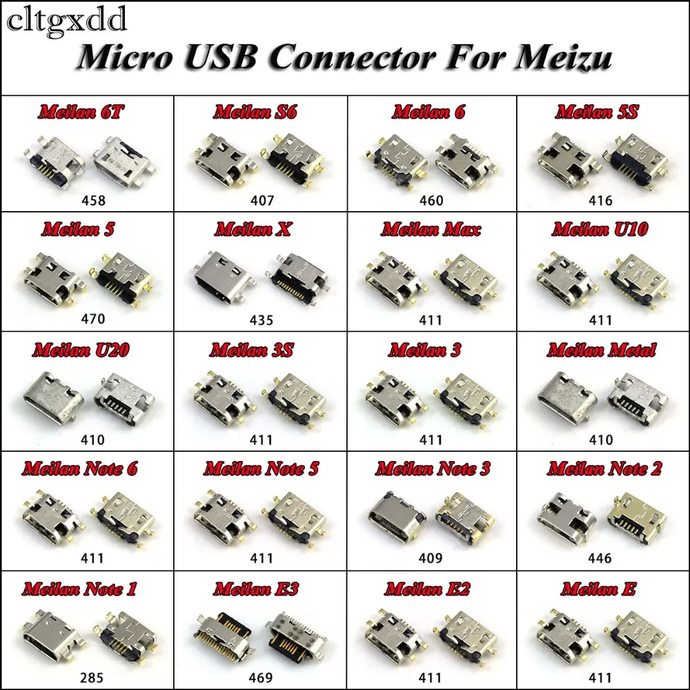 Разъем для зарядки cltgxdd Micro USB Meizu Note M2 M3 M3S M5 M6 Meilan 6T S6 6 5 X Max U10 U20|Шлейфы мобильных