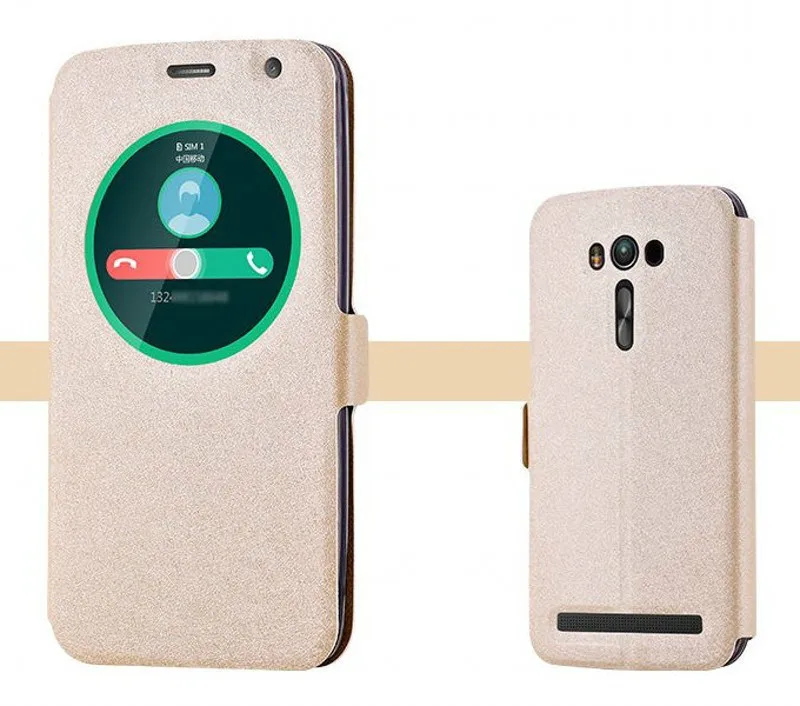 Золотой Откидной Чехол для Asus Zenfone 2 Laser ZE500KL ZE500KG, Чехол Для Zenfone 2 ZE550KL, чехол для телефона s, для Z00ED Z00LD, кожаный чехол - Цвет: Золотой