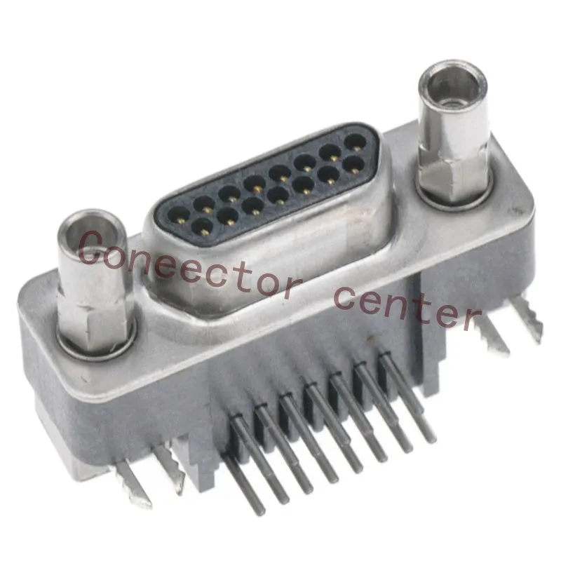 Разъем D Sub штыри с 15 позициями крепления панели сквозное отверстие прямоугольный