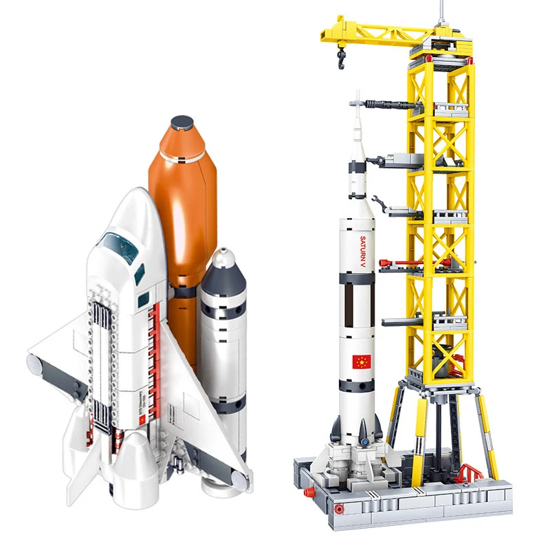 Kazi Legoed Block Space Station спутниковый Космический Шаттл стартовый центр строительные