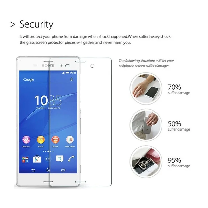 Для Sony Z3 9H 2.5D Премиум Закаленное стекло для Xperia Compact Z 3 закаленная Защитная пленка