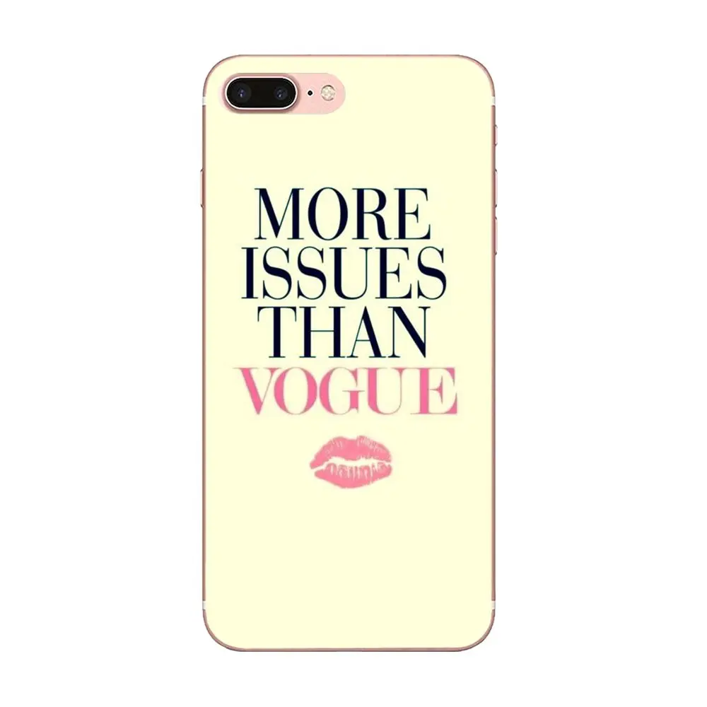 Абсолютно Новый надпись More Issues Than Vogue шаблон для LG Nexus 5 5X G2 G3 мини дух G4 G5 G6 K4 K7 K8 K10