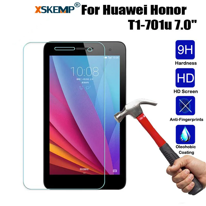 XSKEMP закаленное стекло 9h для Huawei Honor t1 701u 7 0 &quotУльтра прозрачный экран протектор