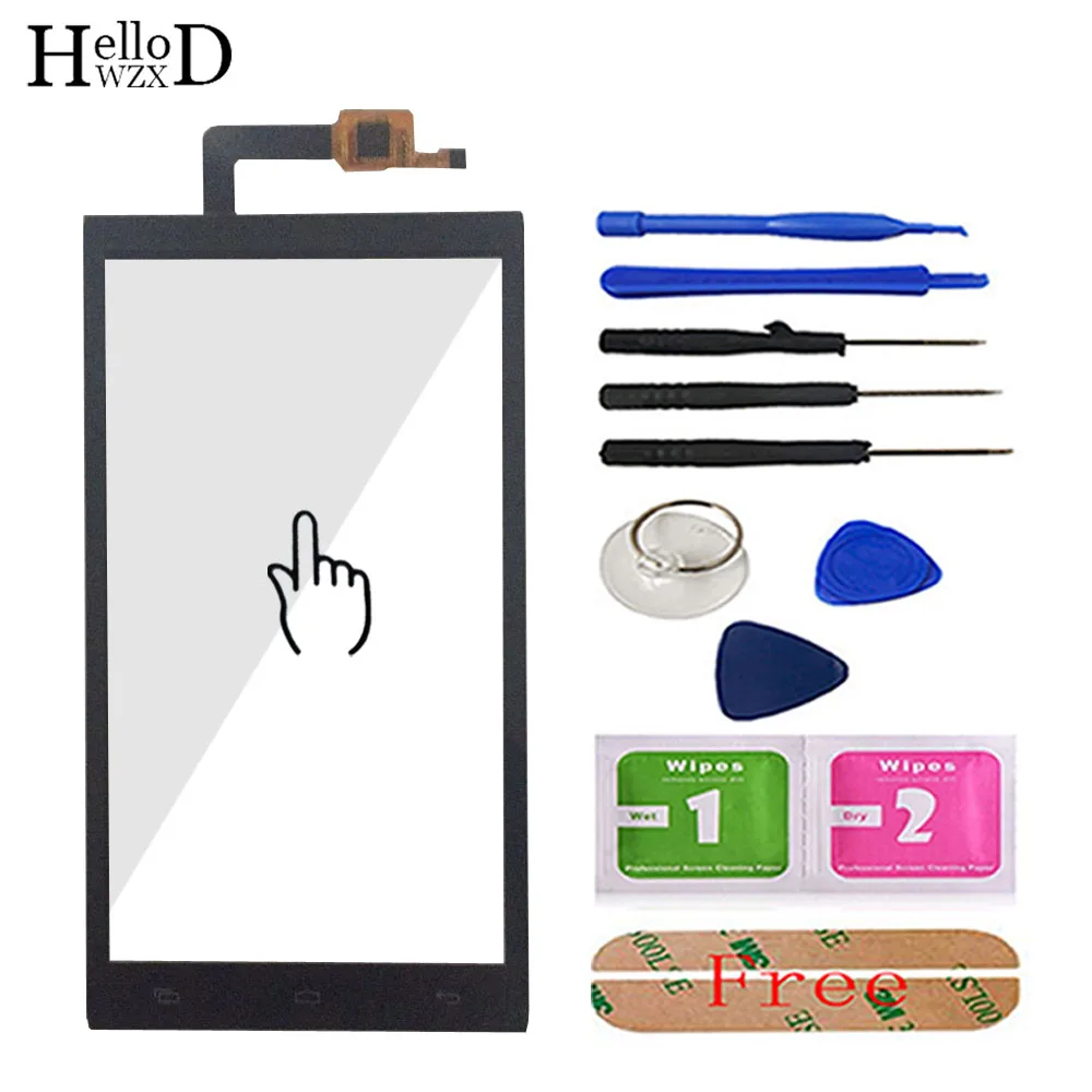 

5.0'' Touch Glass For Micromax Canvas Juice 2 AQ5001 AQ 5001 Front Touch Screen Glass Digitizer Panel Lens Sensor Free Adhesive