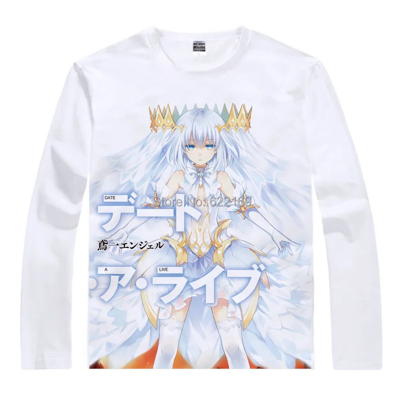 Японский DATE A LIVE аниме футболка Куруми токисаки Котори ицука хлопок одежда для