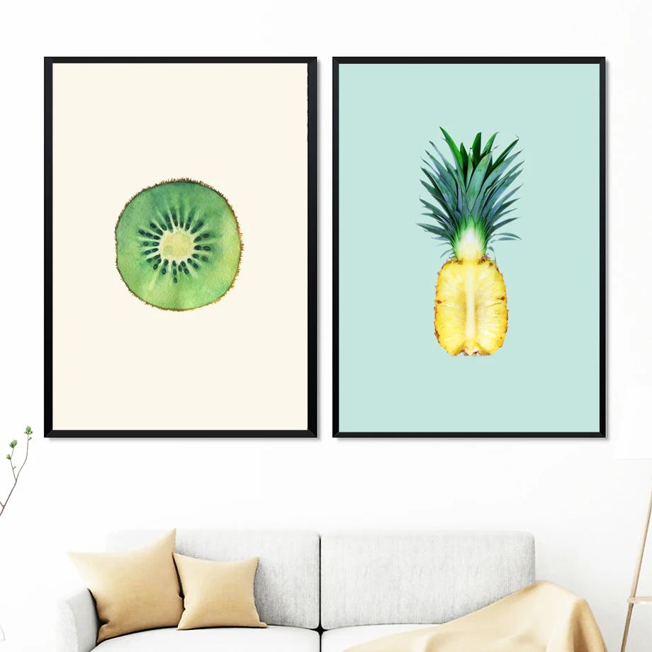 Kiwi виноград ананас настенная Картина на холсте скандинавские постеры и принты