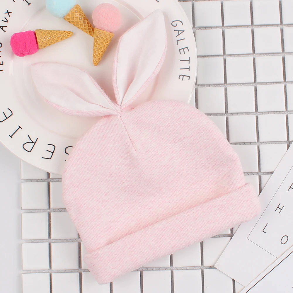 Customized Newborn Baby Hat Cute Bear Rabbit With Baby's Name Special Gift For Boys Girls Toddler Spring | Детская одежда и