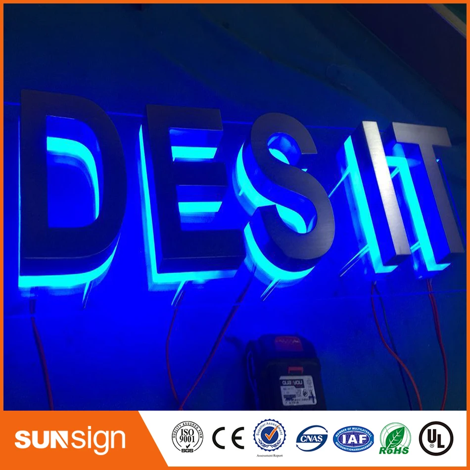 Открытый водонепроницаемый пользовательский дизайн металла с подсветкой Led