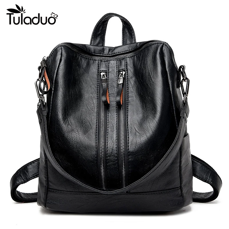 Высококачественный модный мягкий кожаный рюкзак 2020 женские Брендовые рюкзаки