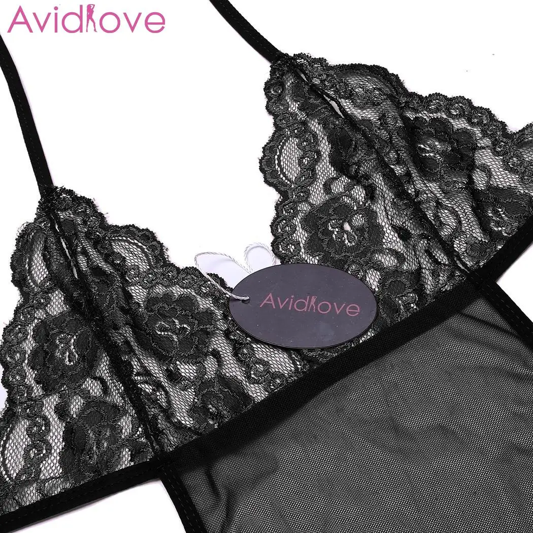 Avidlove Женское боди с чулками сексуальное нижнее белье одежда для сна кружевное