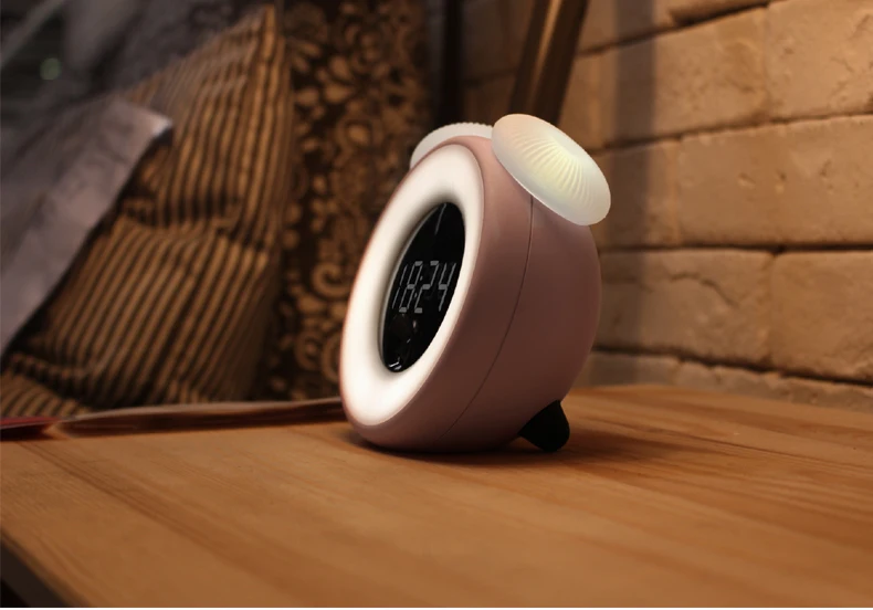 LEDdigital тихий Будильник Радио электронный маленький будильник с подсветкой интеллектуальный датчик Детский милый зарядный ночной Светильник