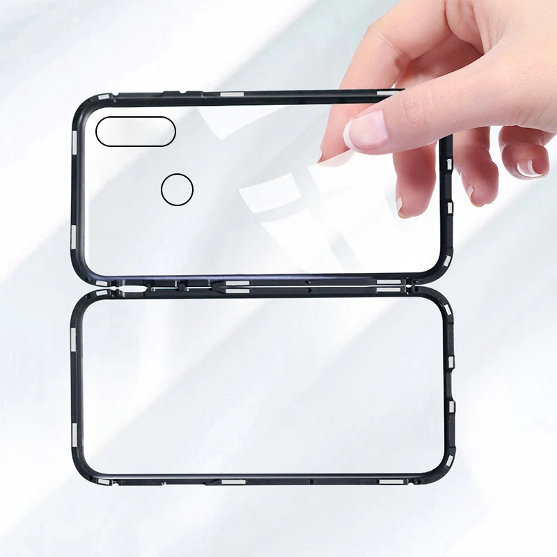 CHYI for xiaomi redmi note 5 Built-in Magnetic Case Tempered Glass Magnet Adsorption 6 pro back cover |
