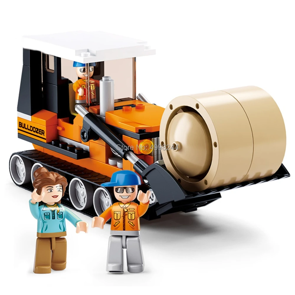 Sluban 165 шт. город счастливая ферма гусеничный транспорт трава автомобиль