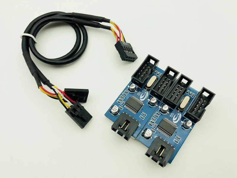 9 контактный USB разъем штекер от 1 до 4 Женский Удлинительный кабель настольная