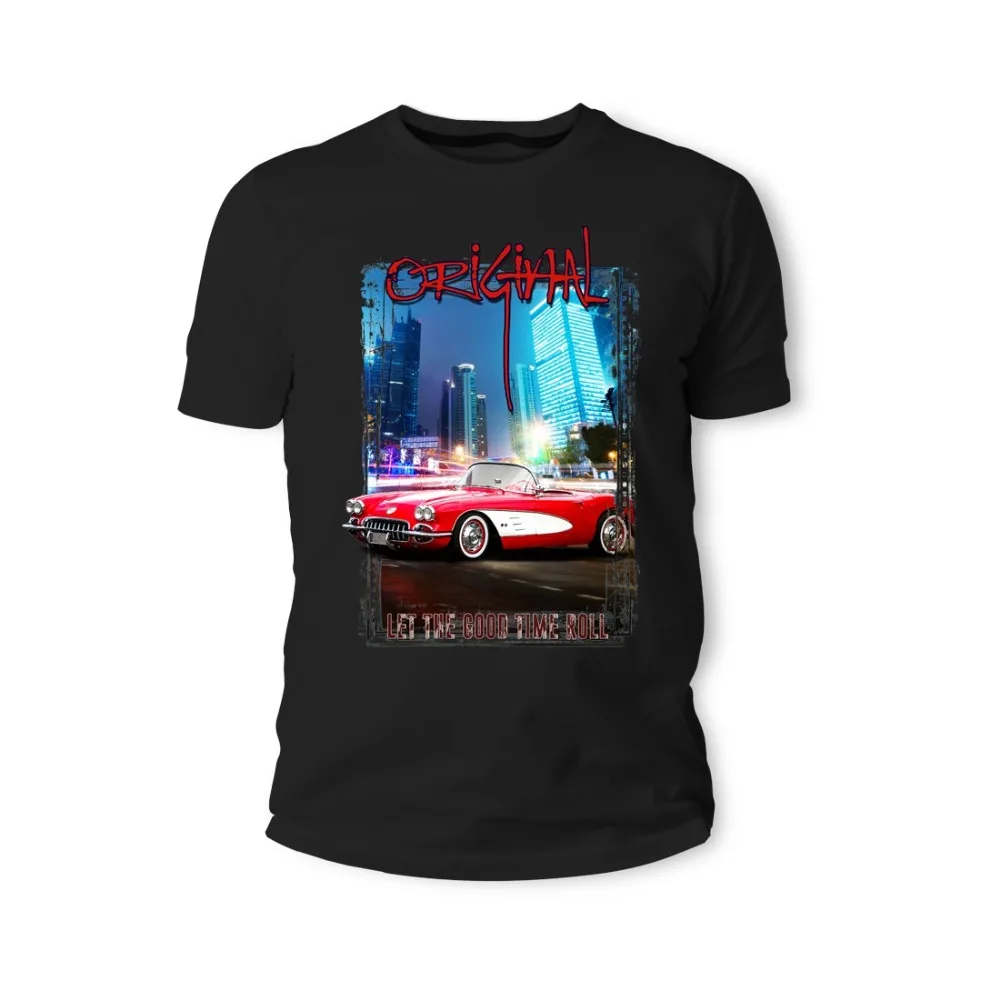 Футболка American Classic Muscle Car Corvette C1 в Red Weiss rotauto новинка 2019 мужская повседневная
