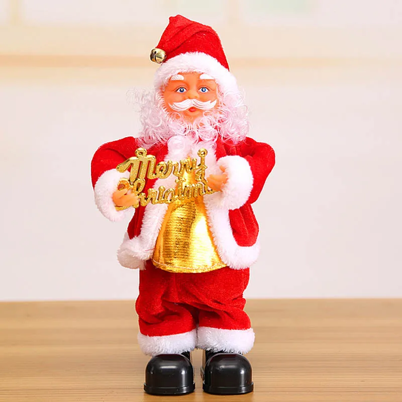 Милая танцевальная музыкальная игрушка Санта-Клауса Плюшевые Рождественские