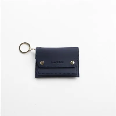 Royal Blue Женский маленький кошелек, держатель для карт, простая мини-карта, посылка, корейская мода, кошелек, органайзер, премиум класса, из искусственной кожи, брелок, зажим - Цвет: Royal Blue