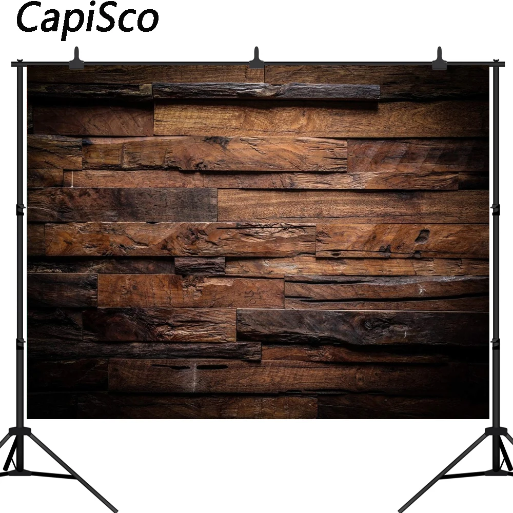 Capisco 7X5FT Темный Деревянный фон коричневый винтажный компьютерный для фотосъемки