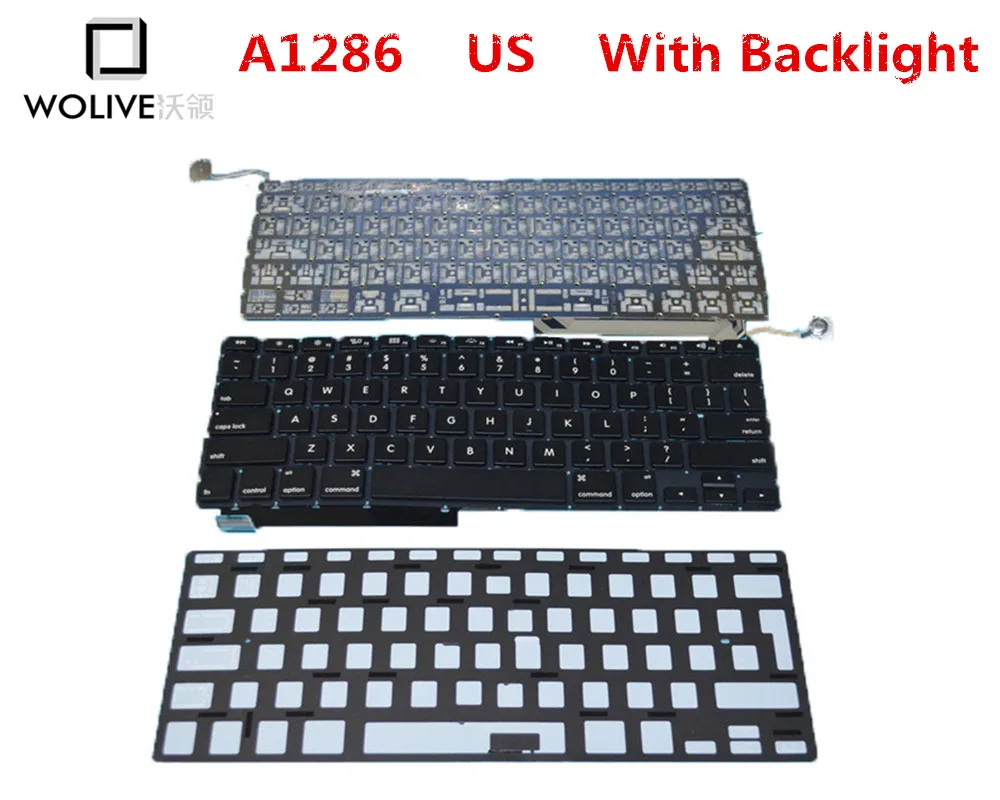 

Genuine New A1286 US Keyboard For Macbook Pro 15" 2009-2012 Year With Backlight Language version US Replacement