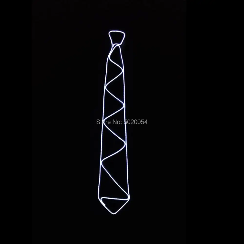 Design-C White GZYUCHAO EL мужской подарок EL Wire черные галстуки Свадебный декор неоновый светодиодный светящийся галстук-бабочка для мужчин для мальчиков - Цвет: Design-C White