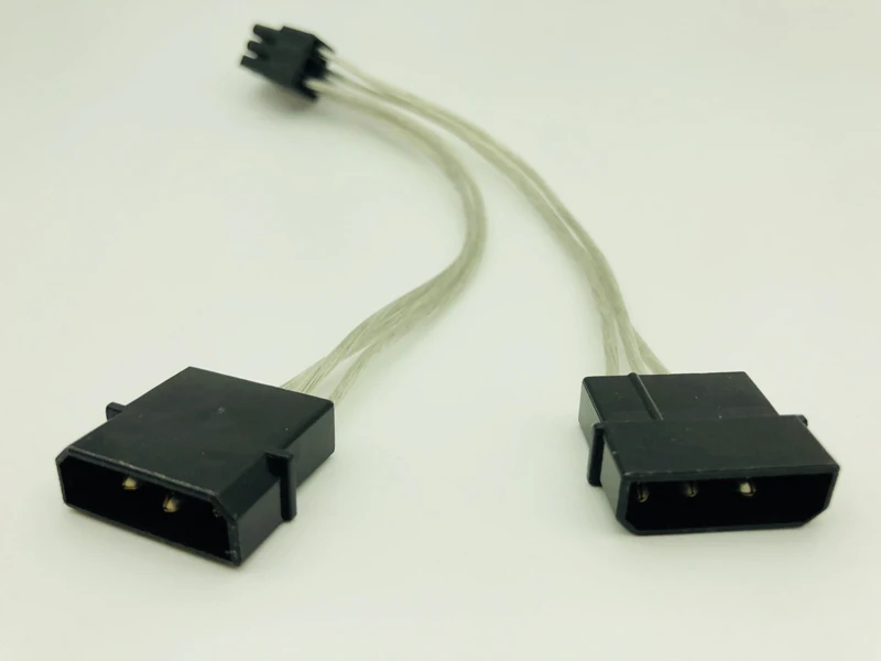6Pin к 2*4 Pin Molex IDE PCI E графическая карта питания кабель адаптер PC видео разъем