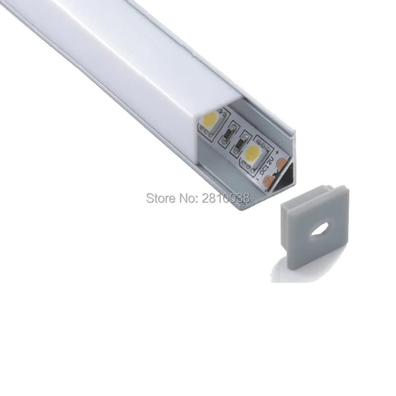 10 X 1M Sets/Lot Right angled aluminum profile for led light 90 degree corner aluminium led channel for wall corner lights