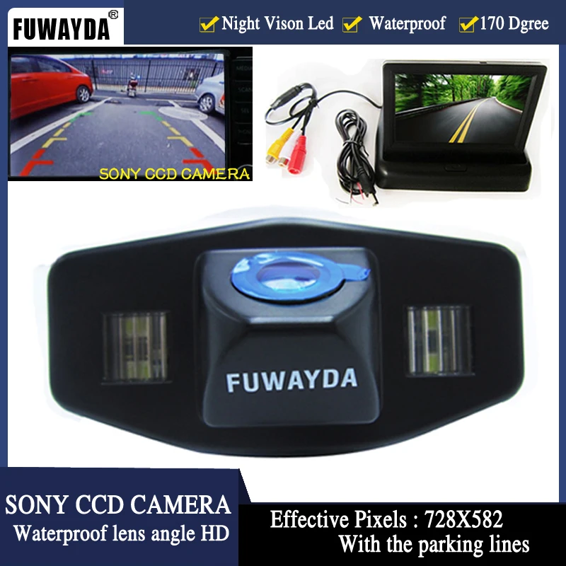 Светодиодная Автомобильная камера заднего вида FUWAYDA для SONY CCD Honda Accord Pilot Civic Odyssey