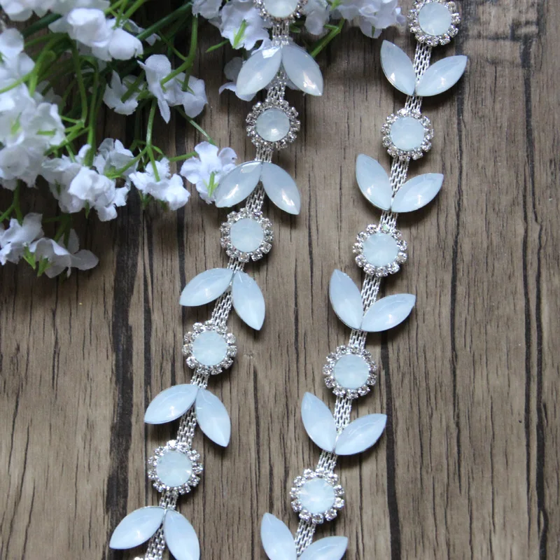 Украшение для стразы 20 ярдов с опаловыми кристаллами аппликация свадебная