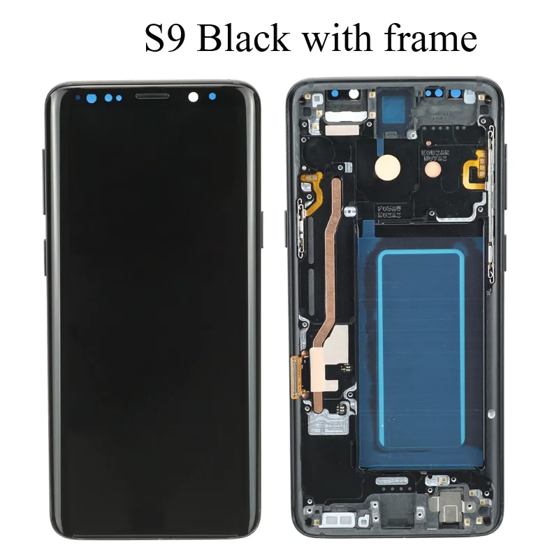 S9 Black Frame Супер AMOLED Замена для SAMSUNG Galaxy S9 lcd сенсорный экран дигитайзер с рамкой S9 G960 lcd+ сервисная посылка - Цвет: S9 Black Frame