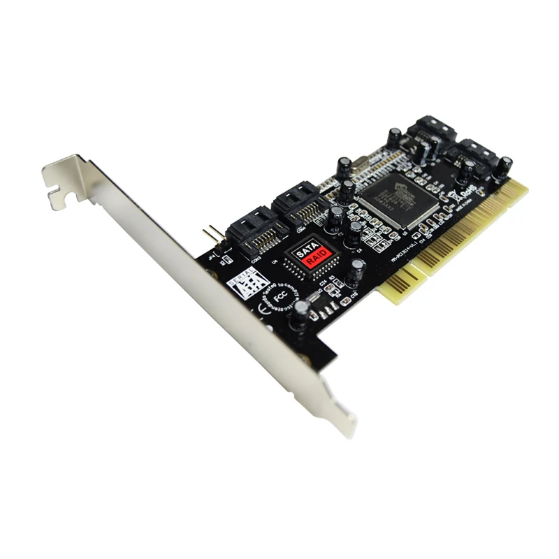 

PCI to 4SATA 1.5Gb/s RAID Card SIlicom Image 3114 Chipset Support RAID0 1 5 10 w/ 2pcs SATA Cables