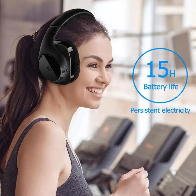 Беспроводные игровые bluetooth-наушники logitech G533 Pro-G, аудио-драйверы DTS 7,1, наушники с объемным звуком